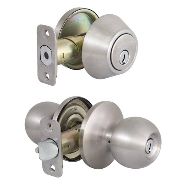 Defiant - Saturn Stainless Steel Combo Pack with Single Cylinder Deadbolt