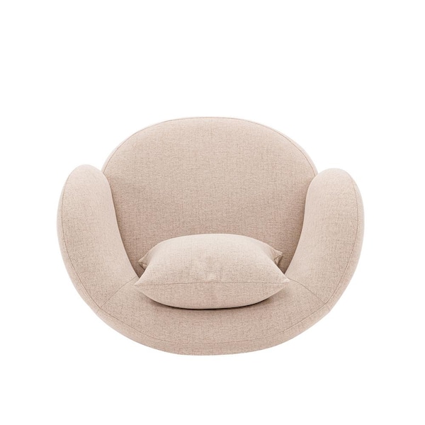 Manhattan Comfort Contemporary Siri Linen Accent Chair with Pillows in Wheat - Set of 2 Manhattan Comfort Contemporary Siri Linen Accent Chair with Pillows in Wheat - Set of 2