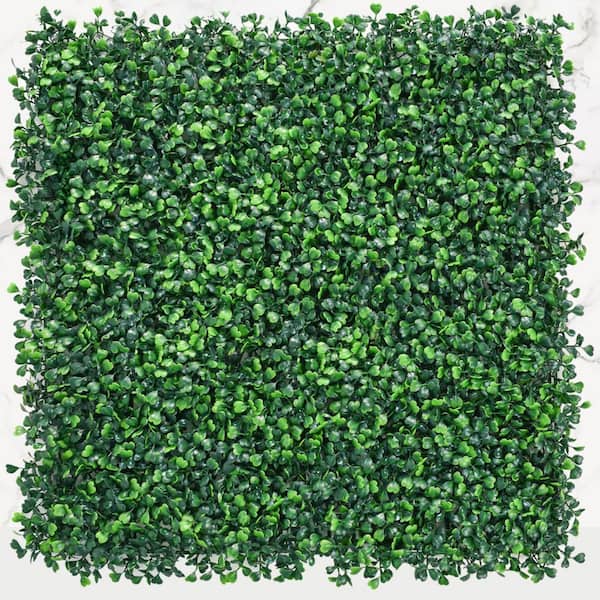Unbranded 20 In x 20 In 12-Piece Artificial Boxwood Wall Panels Grass Wall Living Wall Hegde Green Greenery Home Decor