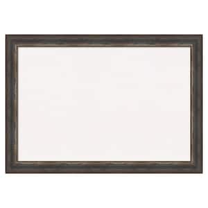 Alta Rustic Char White Corkboard 41 in. x 29 in. Bulletin Board Memo Board