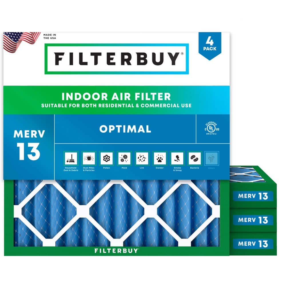 22 in. x 22 in. x 2 in. MERV 13 (FPR 10) Health Defense Pleated HVAC AC Furnace Air Filters Replacement (4-Pack) price history on PriceWatchPro