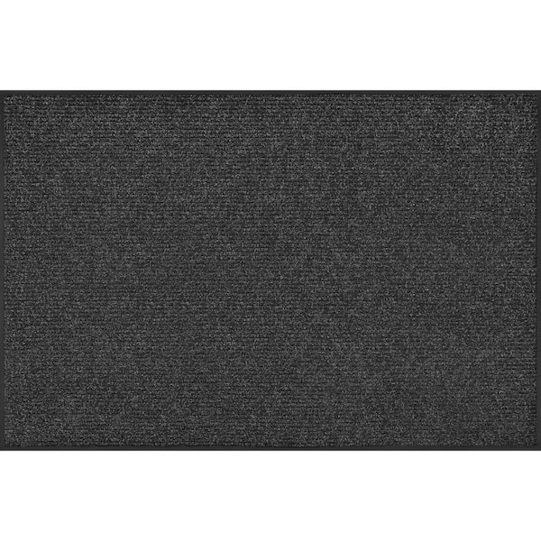 Enviroback Charcoal 4 ft. x 6 ft. Non-Slip Indoor Outdoor Commercial Floor Mat