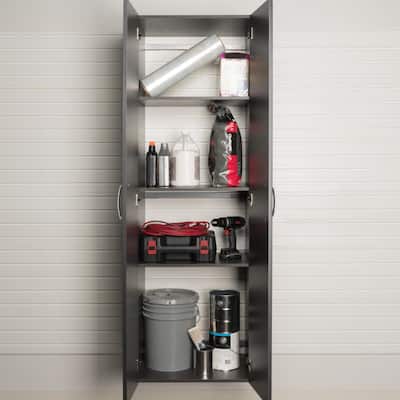 96 in. W x 17 in. D x 72 in. H Modular Cabinet Garage Storage Set in White (3-Piece)