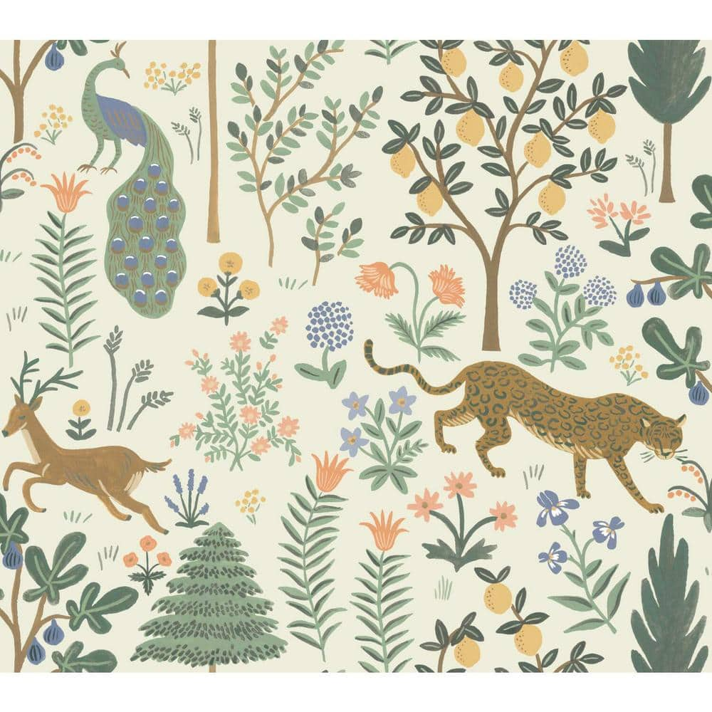 RIFLE PAPER CO. 45 sq. ft. Menagerie Peel and Stick Wallpaper PSW1322RL ...