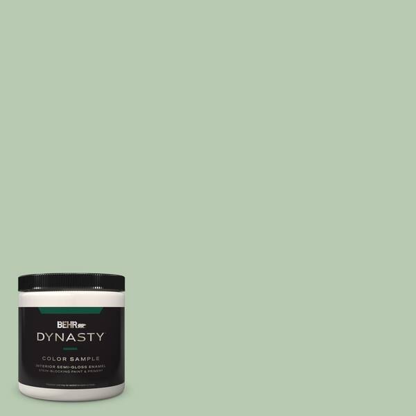 BEHR DYNASTY 8 oz. #S400-3 Healing Aloe One-Coat Hide Semi-Gloss Enamel Stain-Blocking Interior/Exterior Paint & Primer Sample