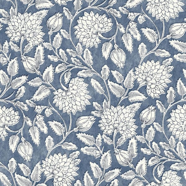 Chesapeake Vadouvan Navy Blue Pre-Pasted Non-Woven Wallpaper Sample