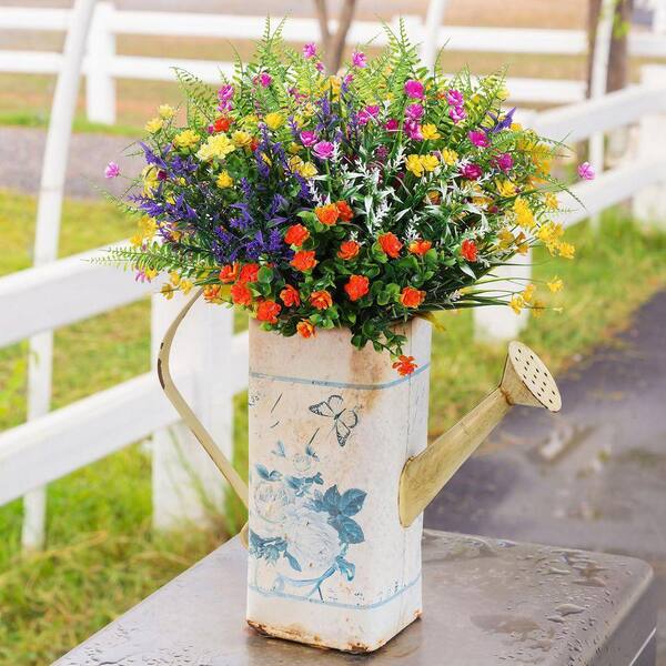 13.8 in. Multi-Colored 42 Bundles Artificial Mixed Flower, Fake UV