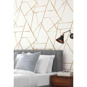 Intersect Gold Metallic  Paper Non-Pasted Wallpaper