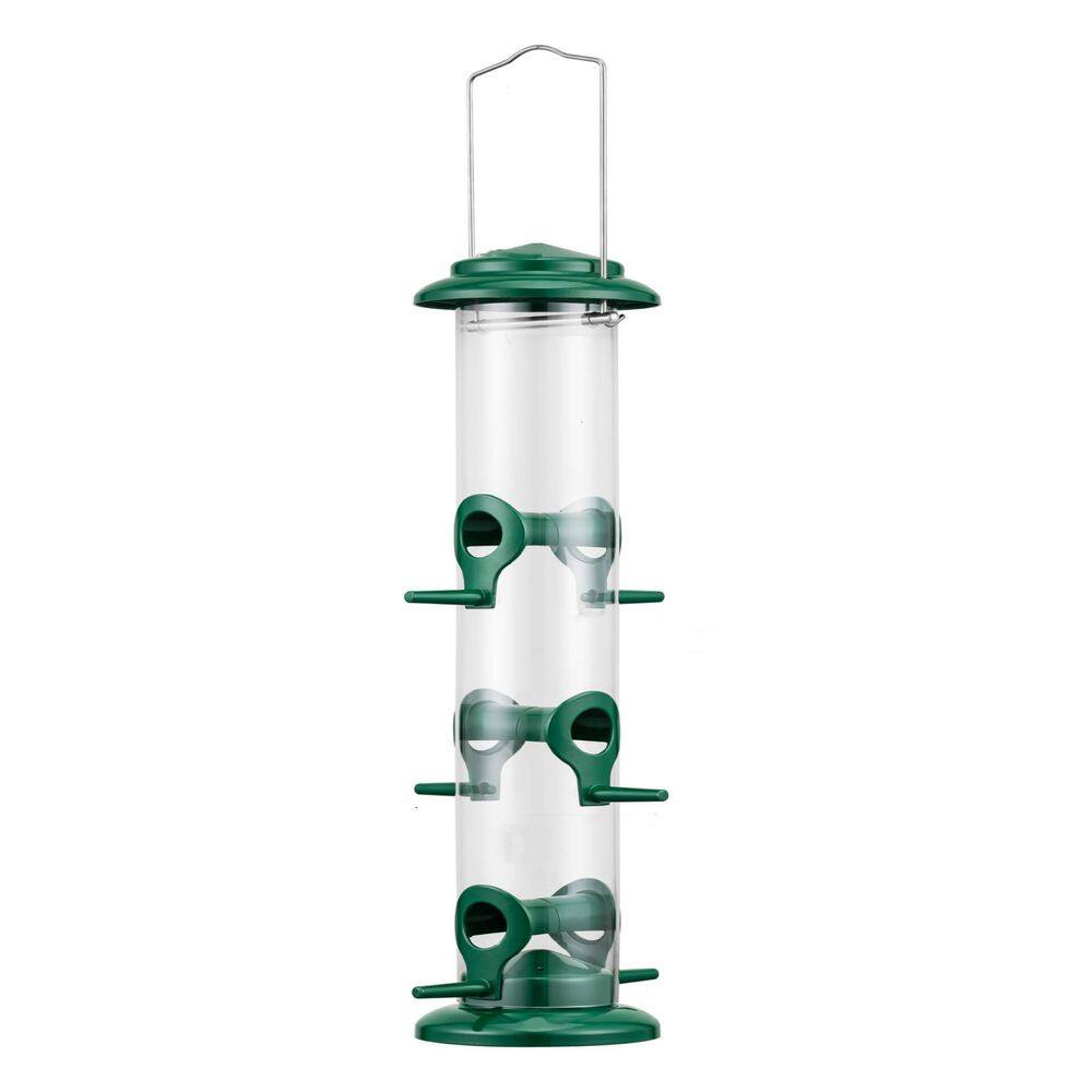 Green Metal Hanging Bird Seed Feeder with 14 in. 6-Port for Wild Birds price history on PriceWatchPro