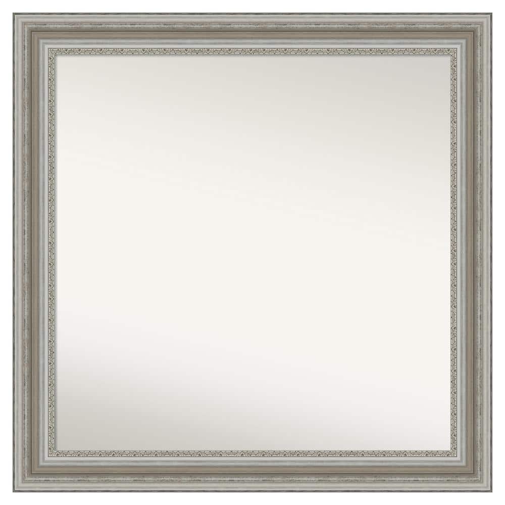 Parlor Silver 35.5 in. x 35.5 in. Cusom Non-Beveled Framed Bathroom Vanity Wall Mirror price history on PriceWatchPro