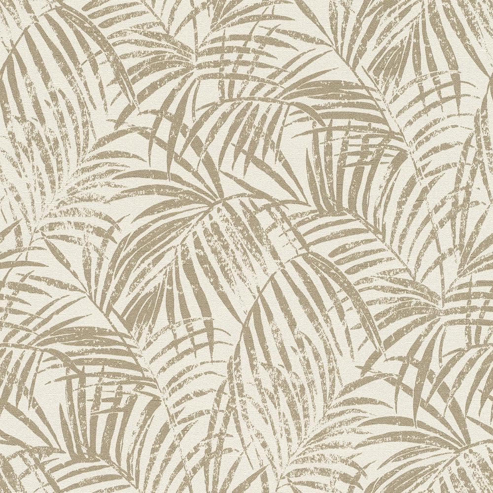 Yumi Gold Palm Leaf Wallpaper Sample