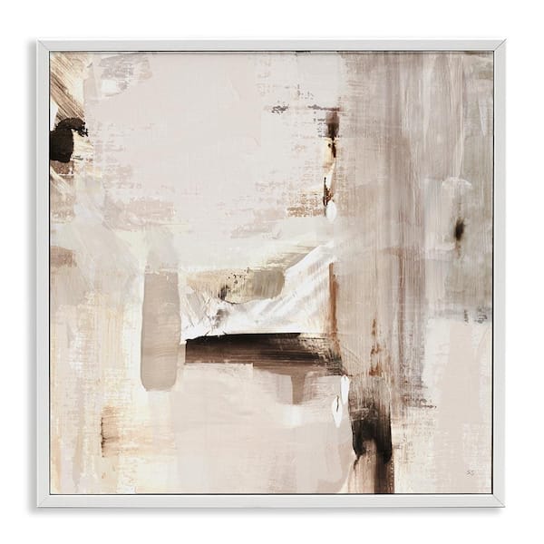 Stupell Industries Neutral Tone Abstraction by Susan Jill White Framed Abstract Giclee Art Print 24 in. x 24 in.