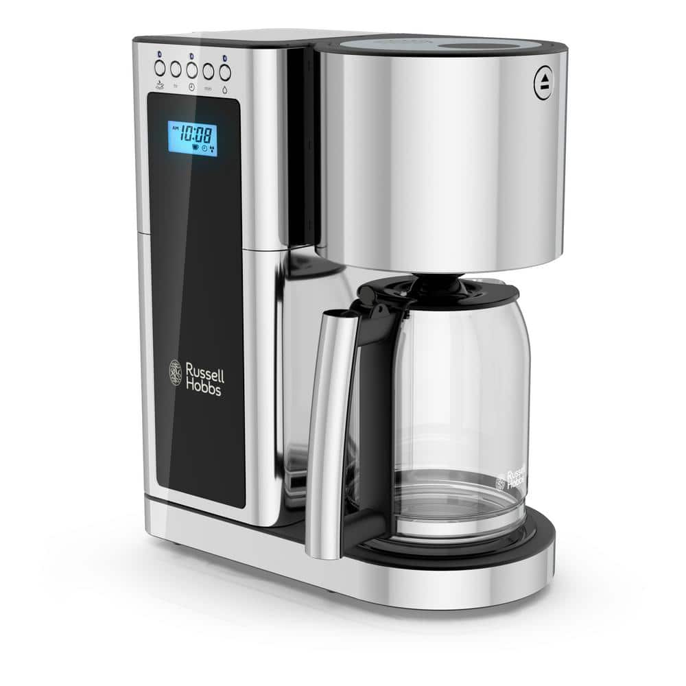 Russell Hobbs 8-Cup Glass Series Black Stainless Steel Drip Coffee Maker  985114716M - The Home Depot