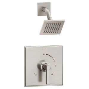 Duro 1-Handle Wall-Mounted Shower Trim Kit in Satin Nickel (Valve not Included)