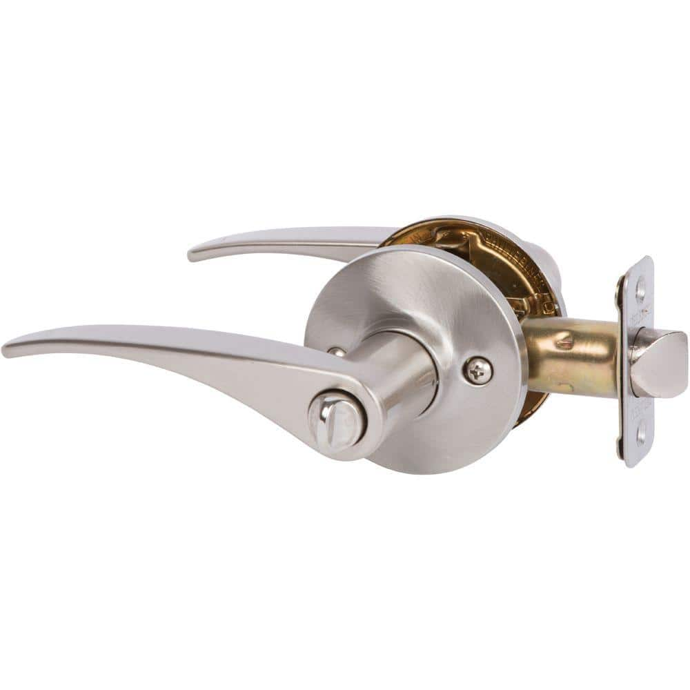 DELANEY HARDWARE Contemporary Dayton Satin Nickel Bed/Bath Door Handle