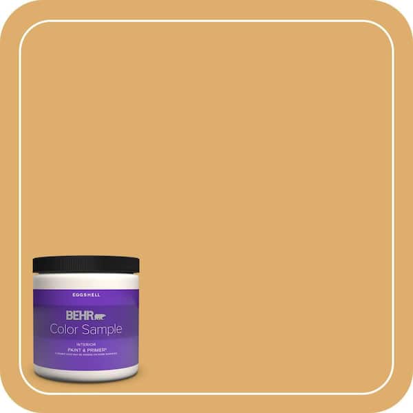 BEHR PREMIUM PLUS 8 oz. #320D-5 Sweet Maple Eggshell Enamel Interior Paint & Primer Color Sample