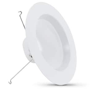 5/6 in. Integrated LED White Retrofit Recessed Light Trim Dimmable CEC 120-Watt Equivalent Downlight Daylight 5000K