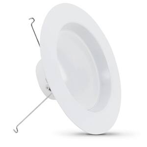 5/6 in. Integrated LED White Retrofit Recessed Light Trim Dimmable CEC Title 24 120-Watt Equivalent Soft White 2700K