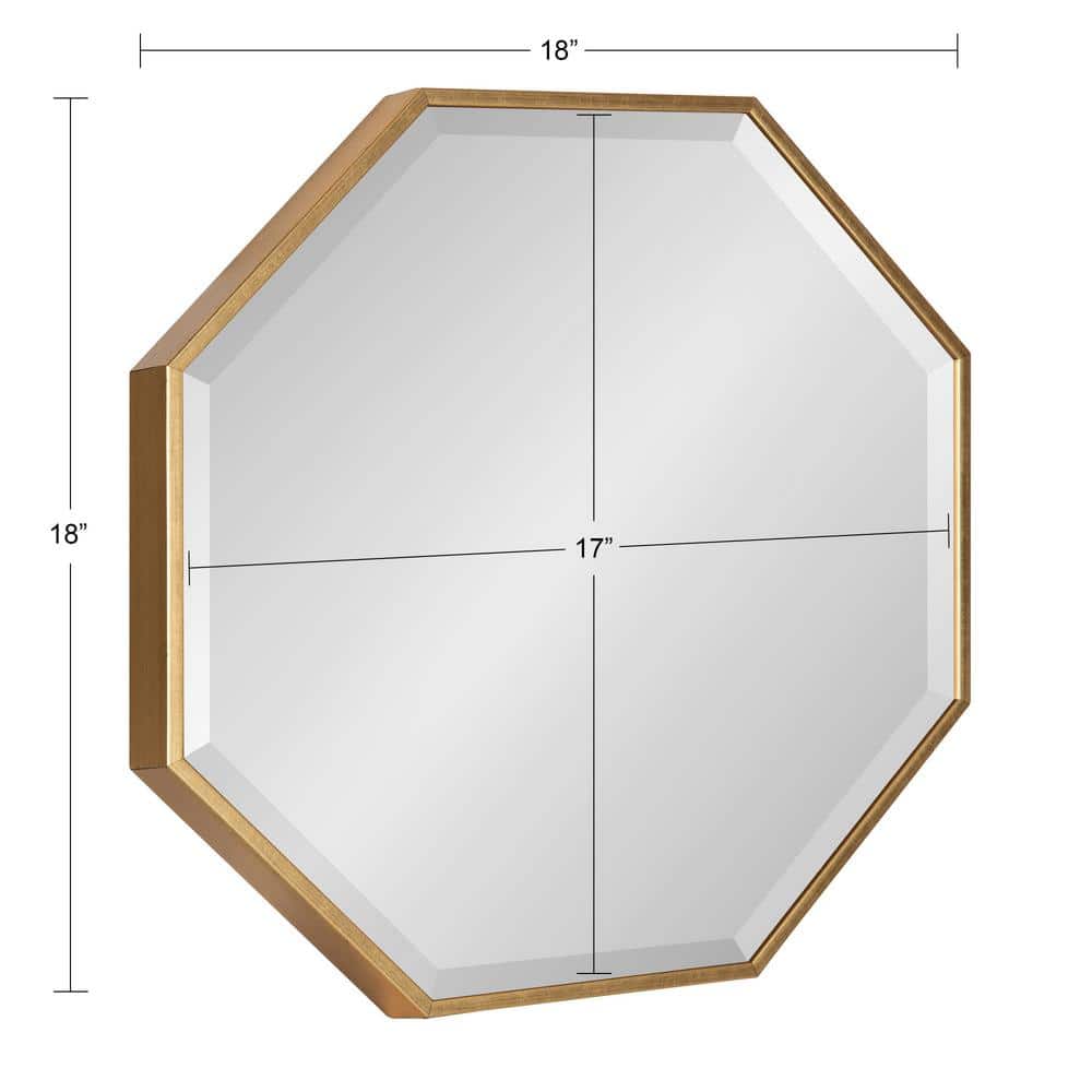 Gold Octagon Full Length Vanity Wall Mirror