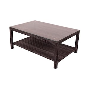 Cheshire Regular Aluminum Frame Glass Top Coffee Table