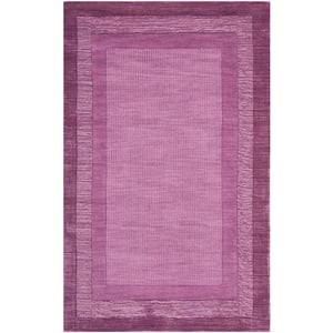 Impressions Fuchsia/Purple Doormat 3 ft. x 5 ft. Border Area Rug