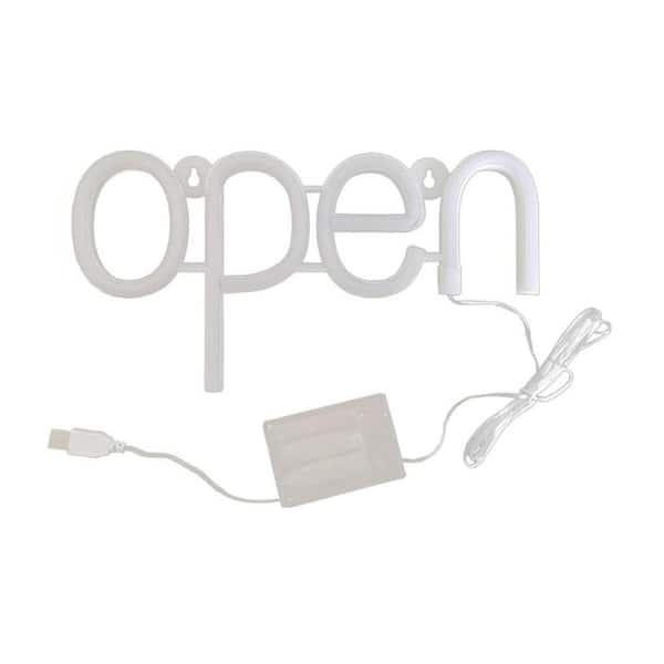 1-Pack Neon Open Sign Red Blue Series USB Powered Silicone LED Business Display Light for Shop Bar Salon Hotel