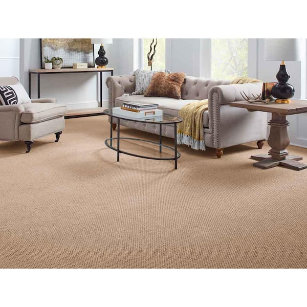 Bayburn  - Secret Cove - Beige 15 ft. 24 oz. Polyester Pattern Installed Carpet