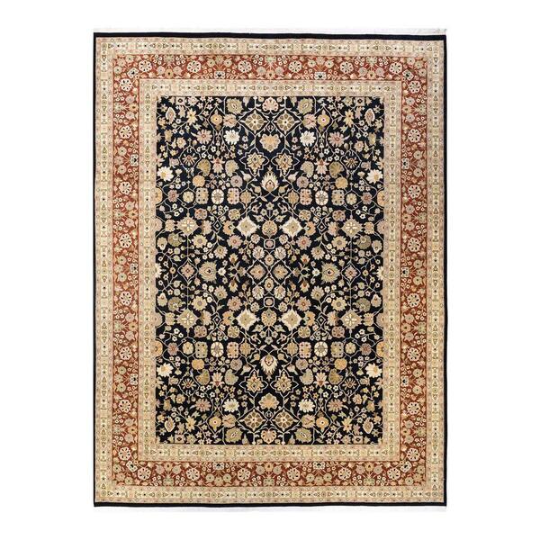 Solo Rugs Mogul One-of-a-Kind Traditional Black 9 ft. 1 in. x 12 ft. 2 in. Oriental Area Rug