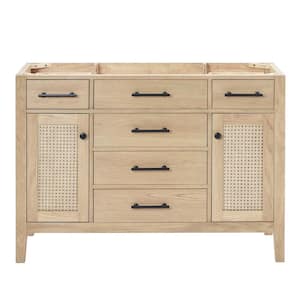 Camila 48 in. W x 21.5 in. D x 34.5 in. H Bath Vanity Cabinet without Top in White Oak