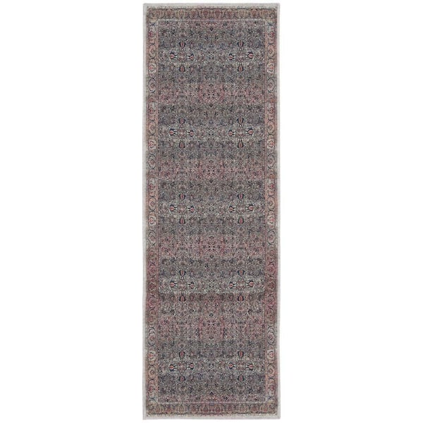 Nourison Machine Washable Brilliance Emerald 2 ft. x 6 ft. Repeat Medallion Traditional Kitchen Runner Area Rug