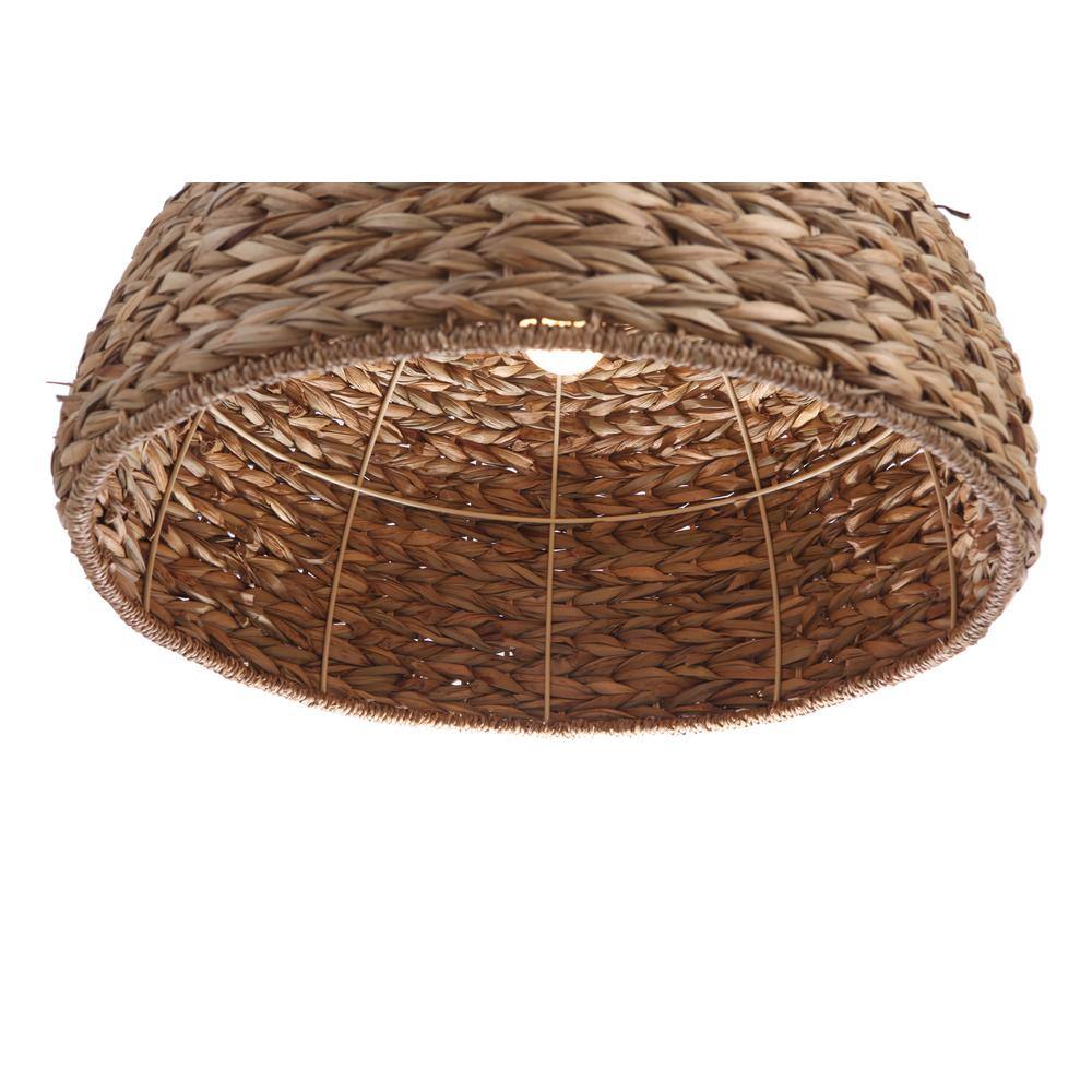 Natural Grass Shade Glass Indoor/Outdoor Pendant Light