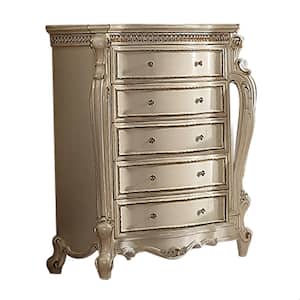 Picardy 5-Drawer Antique Pearl Chest of Drawer 55 in. x 46 in. x 21 in.