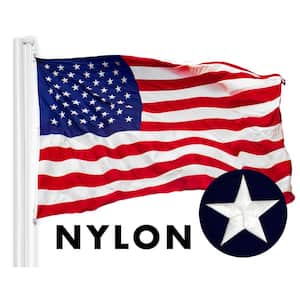 5 ft. x 8 ft. Polyester USA Embroidered Flag 210D Nylon BG (1-Pack)