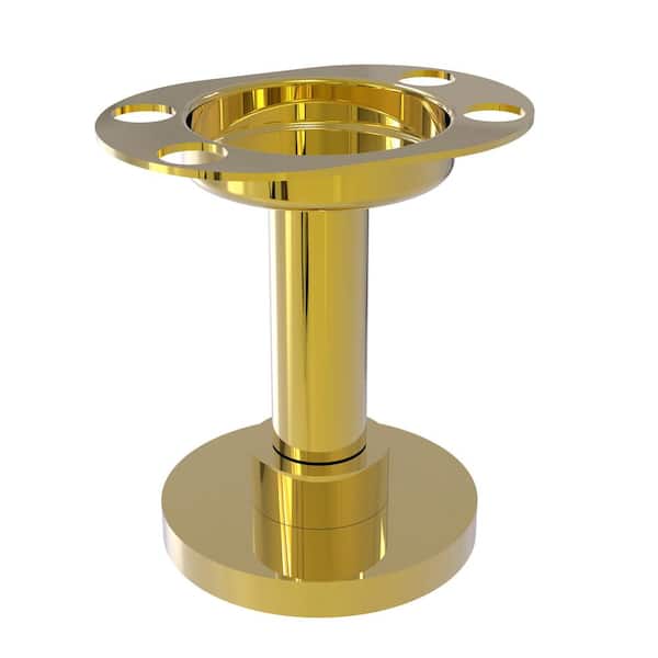Allied Brass 955D-PB Vanity Top Tumbler and Toothbrush Holder, Polished  Brass