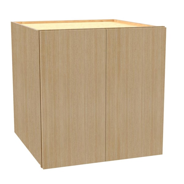 Hargrove 27 in. W x 24 in. D x 24 in. H Assembled Plywood Wall Bridge Kitchen Cabinet in Vanguard Oak with Soft Close