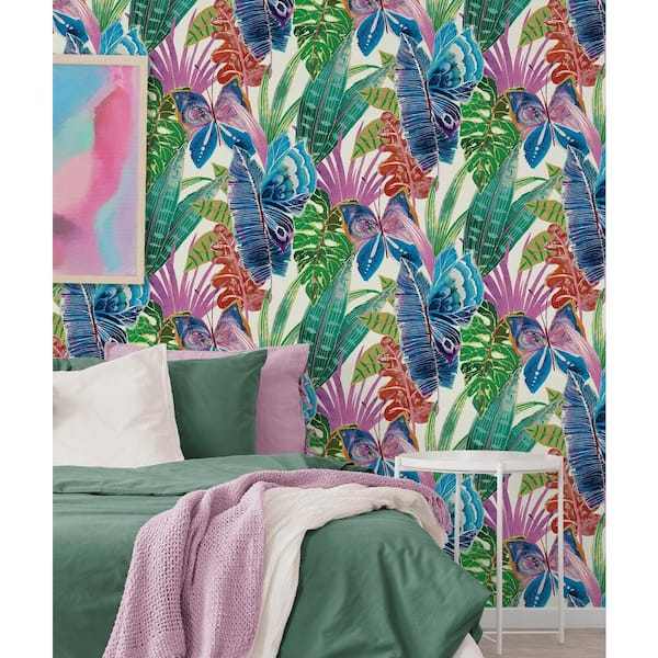 Jewel Box Mariposa Vinyl Peel and Stick Wallpaper Roll 30.75 sq. ft.