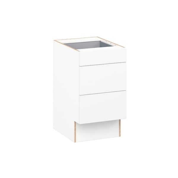 Timberline 18 in. W x 23 in. D x 32.5 in. H Assembled Slab Accessible ADA Drawer Base Kitchen Cabinet in Bright White