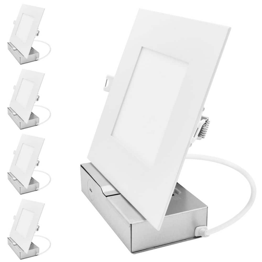 6 In. Integrated LED Recessed Light with JBox, 5CCT, 10W-15W, Up to 1250LM, CRI90, Dimmable 120-277V IC Rated ETL 4 Pack price history on PriceWatchPro