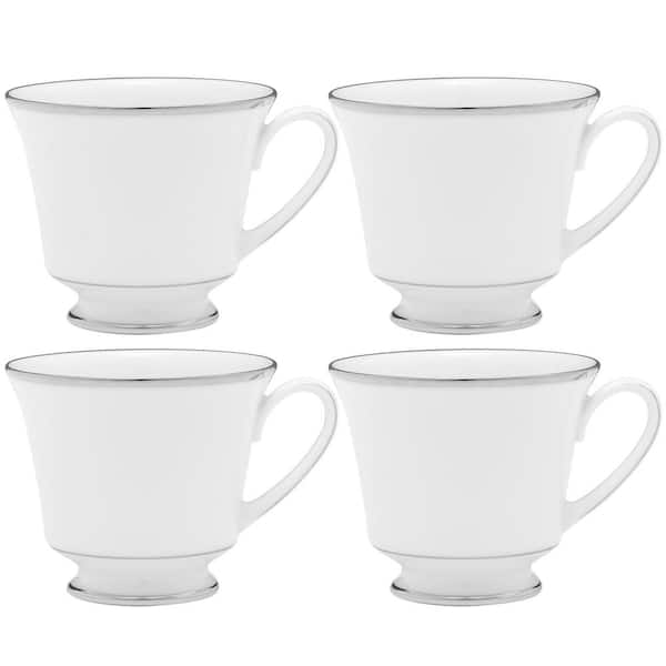 Noritake Spectrum 8 fl. oz. (White) Porcelain Cups, (Set of 4)