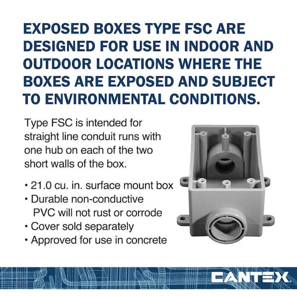 Cantex 1-Gang FSC Electrical Box R5133463 - The Home Depot