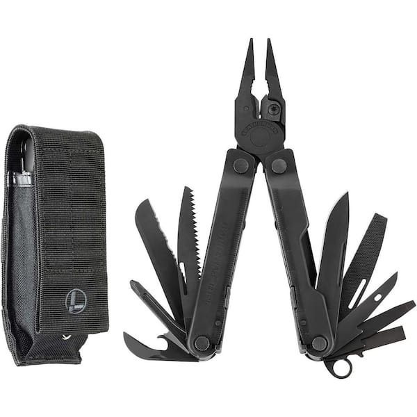 NVNOO Rebar Multitool with Premium Replaceable Wire Cutters and Saw, Black with Nylon Sheath