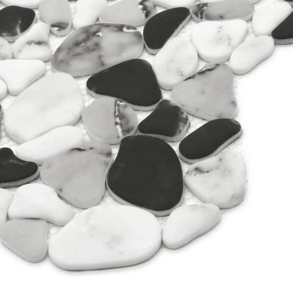 Pebble Grey Mixed 12 in. x 12 in. Recycled Glass Marble Looks Floor and Wall Mosaic Tile (10 sq. ft./Case)