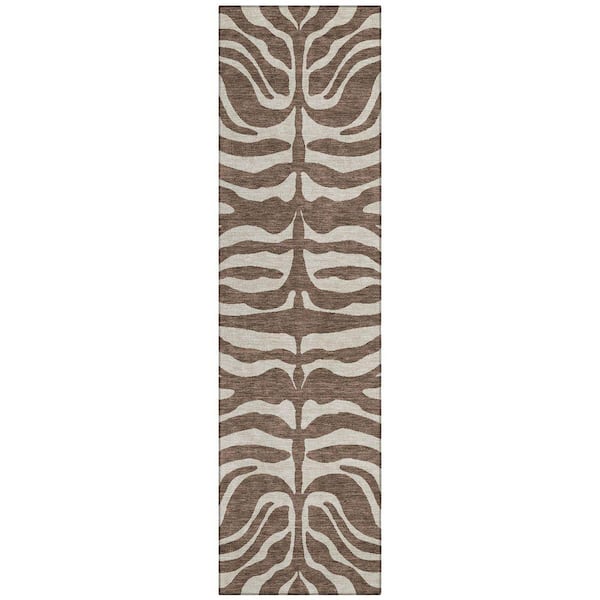 Chantille Machine Washable Indoor/Outdoor Abstract ACN1042 Brown 2 ft. 3 in. x 7 ft. 6 in. Area Rug