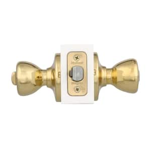 Tylo Polished Brass Keyed Entry Door Knob Featuring Microban Antimicrobial Technology