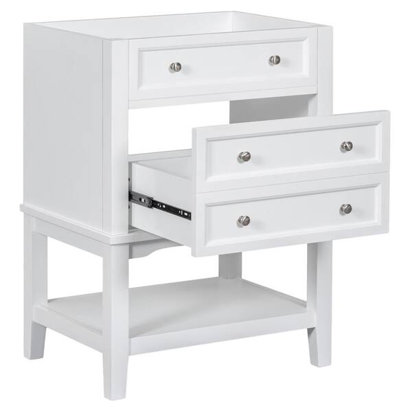 Nestfair 24 in. W x 18 in. D x 33 in. H Bath Vanity Cabinet without Top in White