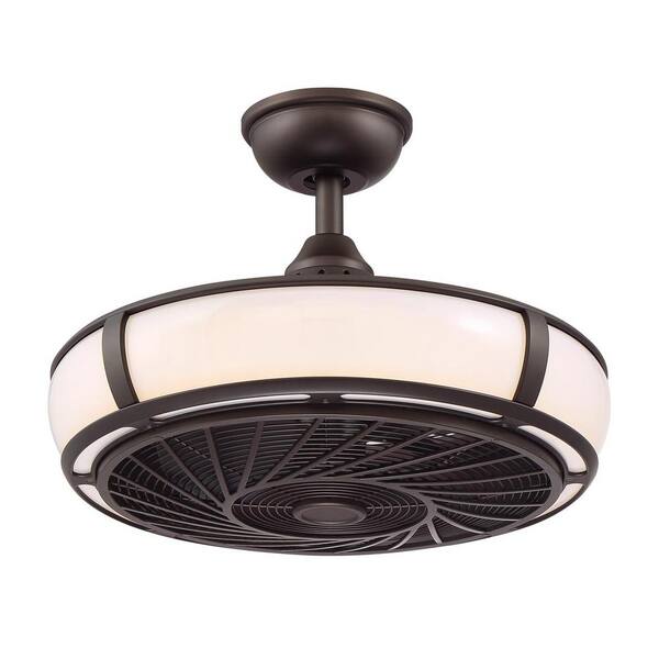 Home Decorators Collection Tuilene 21 In Integrated Led Espresso Bronze Ceiling Fan With Light And Remote Control Ak83 Eb The Depot Home Decorators Collection Tuilene 21, Enclosed Ceiling Fan With Light