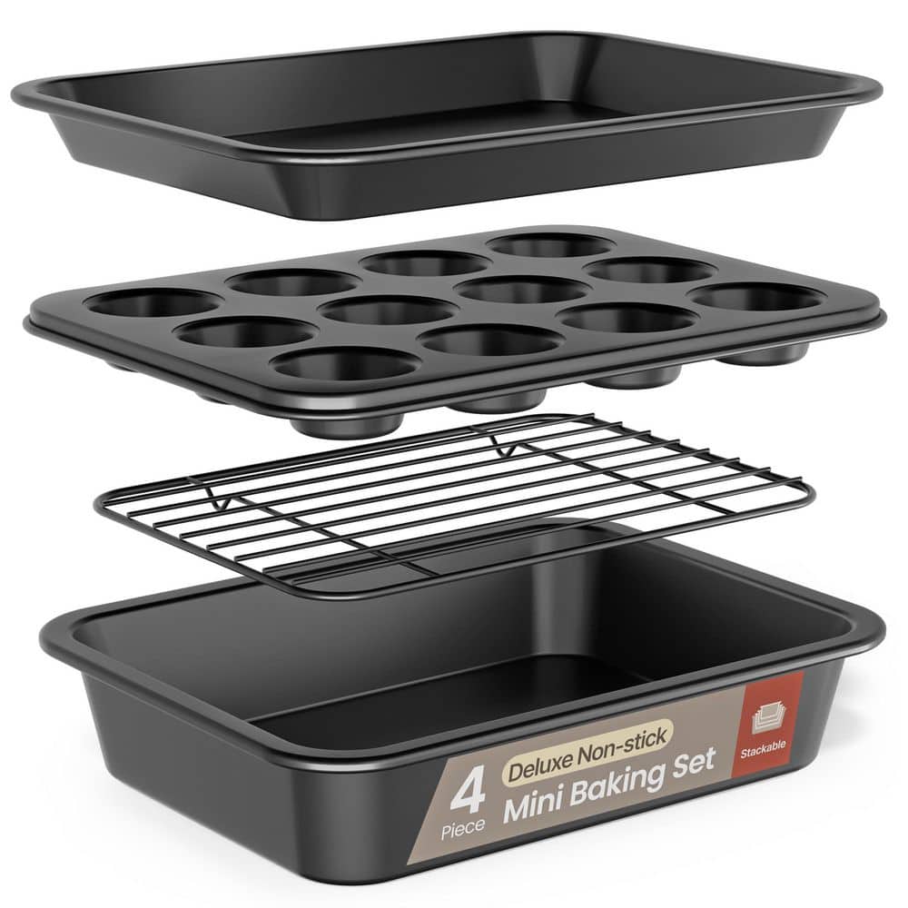 BakkenMaster Bakken 4-Piece Bakeware Set, Nonstick Carbon Steel Sheets ...