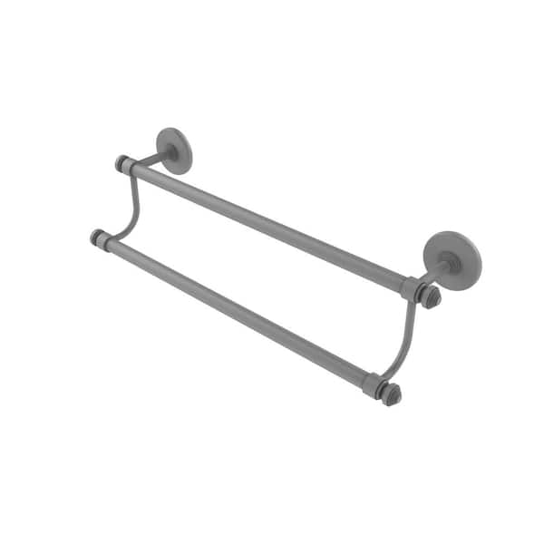 Allied Brass Southbeach Collection 18 in. Wall Mounted Double Towel Bar in Matte Gray