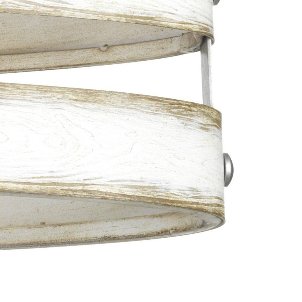 Gulliver Dual-Toned Galvanized and Antique White Linear Chandelier
