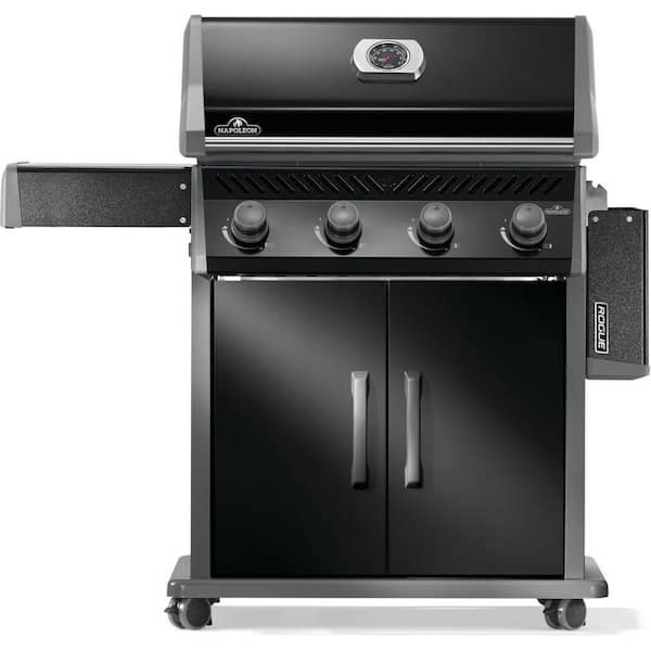 NAPOLEON Rogue 525 Natural Gas Grill, Black, 4 Burner, Stainless